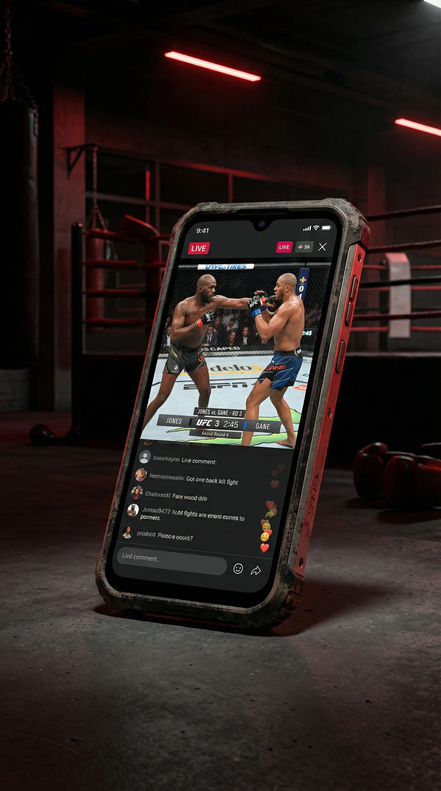 天博综合娱乐 移动端APP格斗直播界面